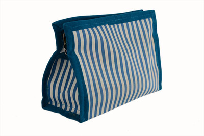 K&P Blue Stripers Small Travel Toiletry Kit(Blue)