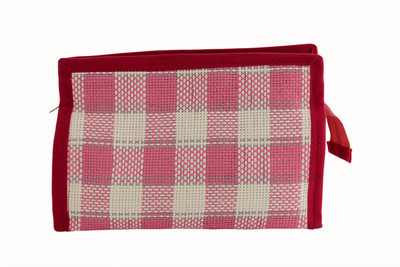 

K&P Jute Checks Large Travel Toiletry Kit(Pink)