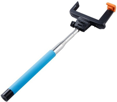

Mobilegear Selfie Stick with Inbuilt Bluetooth Shutter Selfie Stick(Blue, Supports Up to 500 g)