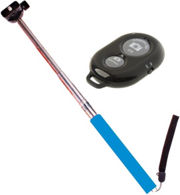 

Evoque Selfie Stick With Bluetooth Remote Selfie Stick(Blue, Supports Up to 500 g)