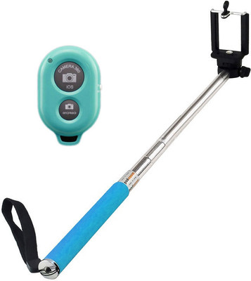 

Zaicus Stick With Remote Shutter (Combo) Selfie Stick(Blue, Supports Up to 500 g)