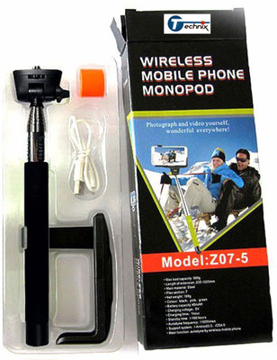 

Technix Wireless Selfiepod-Z07-5(V2) Selfie Stick(Black, Supports Up to 500 g)