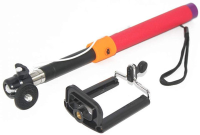 

Mobilegear Selfie Stick with Universal Attachment Selfie Stick(Red, Supports Up to 500 g)