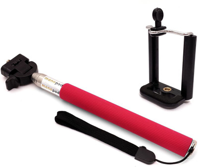 

Creative Via High Quality In Build Aux Selfie Stick(Red, Supports Up to 500 g)
