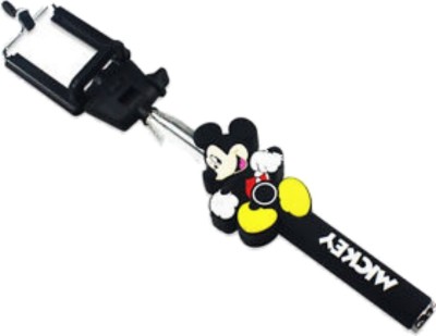 

JoJo Micky Mouse6 Selfie Stick(Black, Supports Up to 500 g)