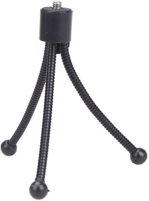 

True Deal Universal Flexible Mini Pocket Metal Tripod(Black, Supports Up to 400 g)
