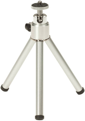 

Power Smart Mini Stand Small Portable Metal Tripod For Camera Mobile(Silver, Supports Up to 3000 g)