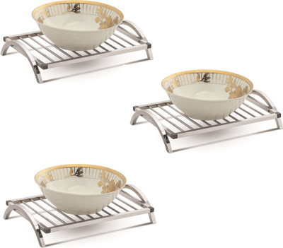 Dazzle S S Pipe Glossy Trivet(Pack of 3)