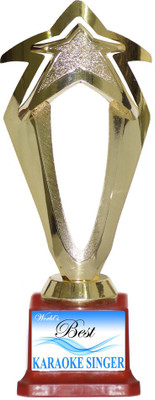 Box 18 83 WORLDS BEST KARAOKE SINGER Trophy(M) available at flipkart for Rs.499