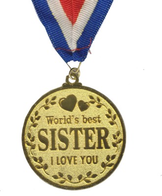 

Atpata Funky World's Best SISTER Gold Medal Medal(M)