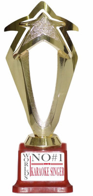 Box 18 WORLDS NO#1 KARAOKE SINGER 1554 Trophy(M) available at flipkart for Rs.499