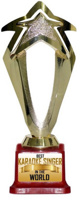 Box 18 BEST KARAOKE SINGER IN THE WOLRD 839 Trophy(M) available at flipkart for Rs.499