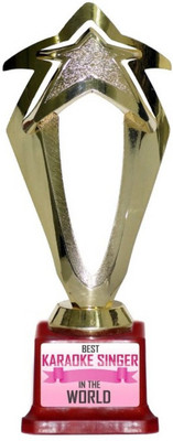 Box 18 BEST KARAOKE SINGER IN THE WOLRD 746 Trophy(M) available at flipkart for Rs.499