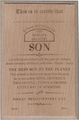 

Atpata Funky World'S Best SON Certificate Award Trophy(S)
