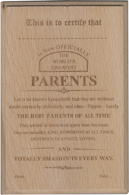 

Atpata Funky World'S Best PARENTS Certificate Award Trophy(S)