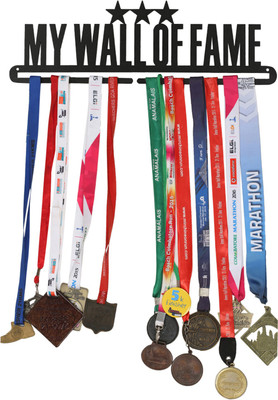 

Runwynd Wall of Fame 3 Stars Metal Medal Hanger - Black Trophy(L)