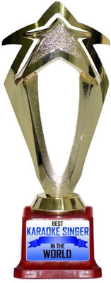 Box 18 BEST KARAOKE SINGER IN THE WOLRD 651 Trophy(M) available at flipkart for Rs.499