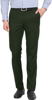 AD & AV Regular Fit Men Dark Green Trousers