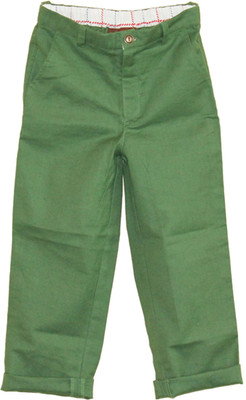 My Little Lambs Regular Fit Boys Dark Green Trousers