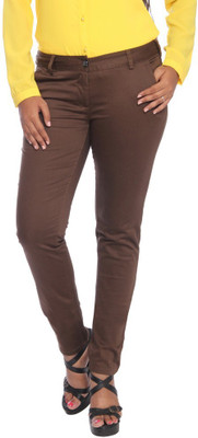 

Park Avenue Skinny Fit Women's Brown Trousers