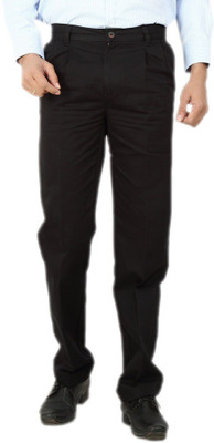 

Dad Regular Fit Men Black Trousers