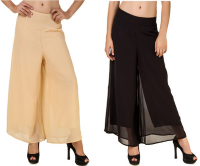 

Chik Fab Regular Fit Women's Beige, Black Trousers