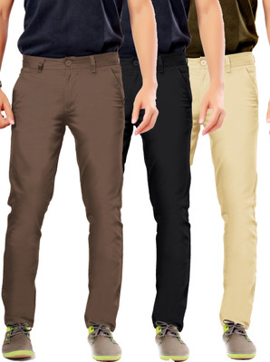 

Uber Urban Rocky Slim Fit Men's Brown, Black, Beige Trousers, Beige;black;brown