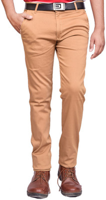 

British Terminal Slim Fit Men's Gold Trousers, Khakhi