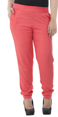

LASTINCH Red Lounge Regular Fit Women's Red Trousers