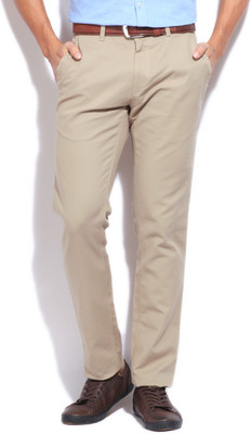 

Numero Uno Slim Fit Men's Beige Trousers