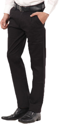 BRITISH TERMINAL Regular Fit Men Black Trousers