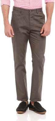 

Parx Slim Fit Men's Brown Trousers
