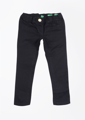 

United Colors of Benetton. Regular Fit Girls Black Trousers, 100