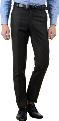American-Elm Slim Fit Men Brown Trousers
