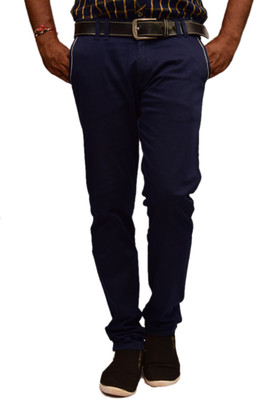 

British Terminal Slim Fit Men's Blue Trousers, Dark blue