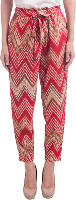 Uptownie Lite Regular Fit Women's Red Trousers