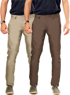 

Uber Urban Rocky Slim Fit Men's Brown, Beige Trousers, Beige;brown