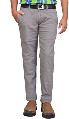

British Terminal Slim Fit Men's Grey Trousers, Dark gray
