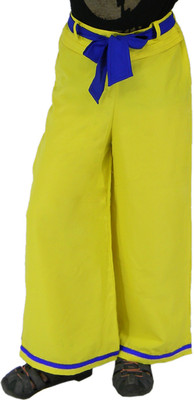 

SSMITN Regular Fit Girls Yellow Trousers