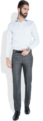 Park Avenue Slim Fit Men's Grey Trousers