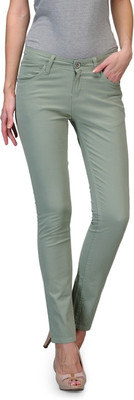Fashion Cult Beneton Liza Slim Fit Women Light Green Trousers