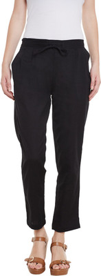 BITTERLIME Regular Fit Women Black Trousers