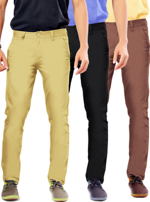 

Uber Urban Rocky Slim Fit Men's Beige, Black, Brown Trousers
