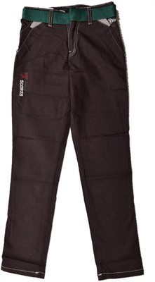 British Terminal Slim Fit Boys Brown Trousers, Coffee