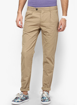 

Jack & Jones Regular Fit Men's Beige Trousers, Elmwood
