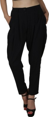 Natty India Regular Fit Women Black Trousers