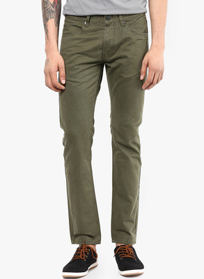 

Jack & Jones Slim Fit Men's Green Trousers, Olive night