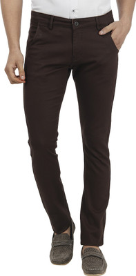 FEVER Slim Fit Men Brown Trousers FEVER Slim Fit Men Brown Trousers