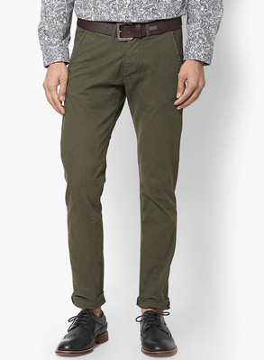 

Jack & Jones Regular Fit Men's Green Trousers, Forest night