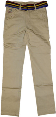 

British Terminal Slim Fit Boys Cream Trousers, Off white
